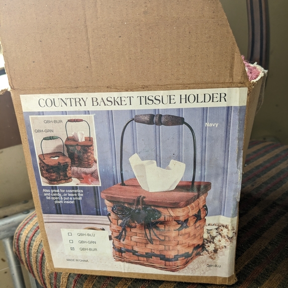 Storage & Organization Country Basket Tissue Holder Poshmark